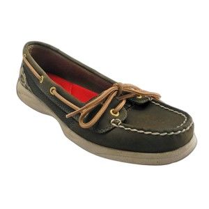 Sperry Top-Sider Brown Nubuck Leather Mesh Camouflage Boat Shoes - Women's 6M